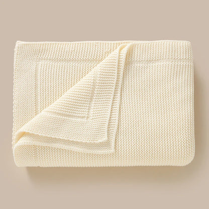 Organic 100% Cotton Knitted Baby Blanket