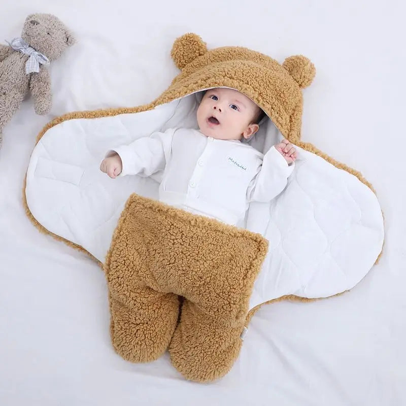 Warm bear style swaddle wrap