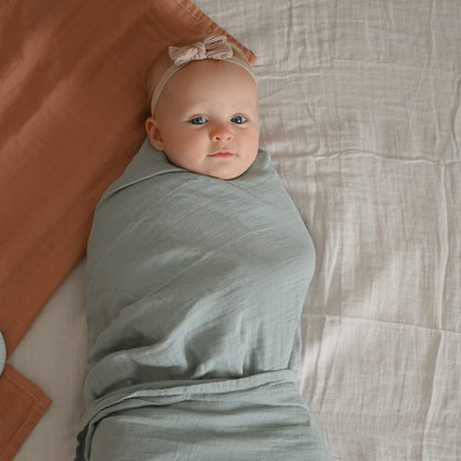 Organic cotton swaddle baby wraps